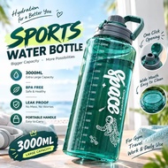 🛸3000ML/2000ML Large water bottle Sports & Outdoors Water Bottle BPA-Free Leakproof Lid with Carry S