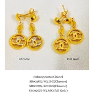 SUBANG JUNTAI CHANEL 916GOLD/SUBANG PAKU/SKRU/JEWELLERY/EMAS TULIN 916/EYERRING/SUBANG EMAS 916/SUBA