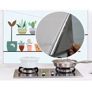 60x90cm Kitchen Anti-oil Proof Decorative Wall Stickers Aluminum Foil Kitchen Stove Cabinet Stickers