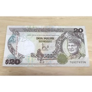 Duit Lama TG RM20 Ringgit Jaffar Hussein VF Banknote