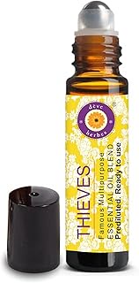 Deve Herbes Thieves Multipurpose Essential Oil Blend Pre Diluted Ready to Use Roll-on Blend for Arom