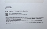 IPad Mini (A1 7 pro)  512GB cellular + Wifi