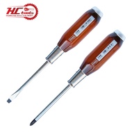 Ph2 4-sided screwdriver with wooden handle Vessel 100+2x100 and 2-sided Vessel 100-6x100 Genuine Jap