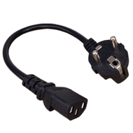 CEE7/7 to IEC C13 Power Cords 10A 250V H05VV-F 0.75mm Cable Short  to C13 Power cord30cm/50CM