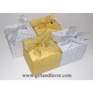 10 pcs Gold Box / Silver Box / Favor Box / Kotak Kahwin / Shiny Box / Ribbon Box