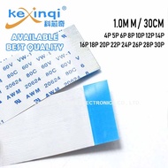 (2pcs) 30CM Length FFC/FPC Flexible Flat Cable 1.0MM 4P 5P 6P 8P 10P 12P 14P 16P 18P 20P 22P 24P 26P