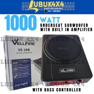 1000 Watt Underseat Subwoofer Vellfire with Bass Controller