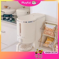 【PLAYFUL】5kg/10kg Rice Dispenser Airtight Automatic Rice Dispenser Rice Storage Box Rice Box Bekas Beras 5kg/10kg 米桶