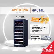 Grubel GWC-ST166BK Wine Chiller Cellar / 166 Bordeaux Bottle Wine Storage