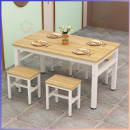 4 Chairs Dining Table Set / Dining Table + 4 Chairs / Simple Restaurant Table Set Coffee Table With 