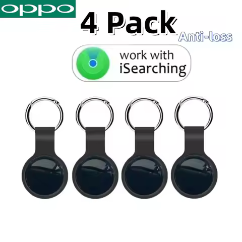 OPPO 4pcs Mini Gps Tracker System Find My App Airtag Smart Bluetooth Locator Kids Finder Bag Anti-Lo