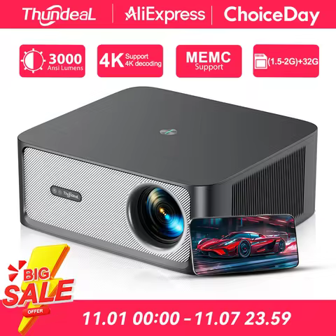 ThundeaL TD98Pro 1080P Full HD Projector 4K Android WiFi Projetor Auto Focus TD98 Pro 3D Smart Home 