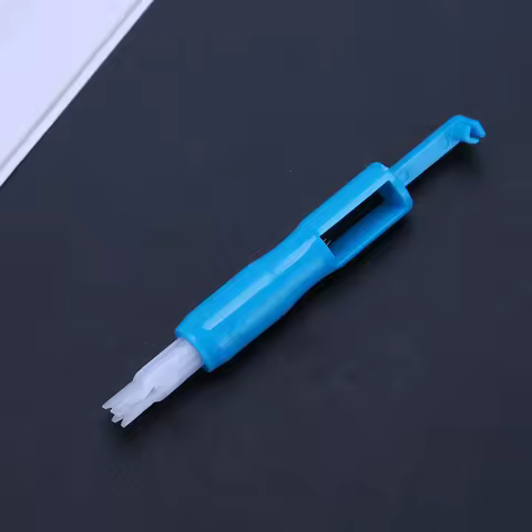 Sewing Machine Tools Compact Manual Needle Threader Embroidery Tool (Blue)