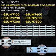 Backlight TV LG 65 Inch 65UM7100 65UM7290 65UM7300 65UM7400 65UN7200 65UN7300 SSC-65UK63(LGD)-9LED-S