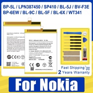 WT341 BV-F3E LPN387450 BP-5L BL-6X Battery For Nokia Lumia C3 C20 X20 G11 G21 N96 N95 520 770 900 52