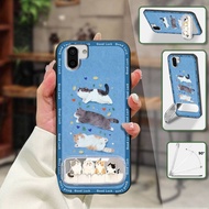 Kickstand Cloth Patch Phone Case For Sharp Aquos R2/SHV42/SH-03K Phone Pouch Waterproof Anti-dust TP