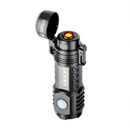 2in1 Flashlight with Lighter Super Bright LED Work Light 26800 Battery 5 Modes USB Rechargeable for 