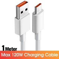 120W Xiaomi Fast Charging Type C Data Cable For Xiaomi Mi11 MI10 Mi9 MIX3 Redmi K50 K40 Pro K20 Note