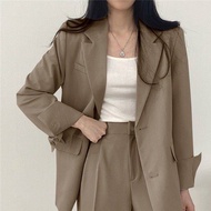 SUIT-5💙 เสื้อสูท เซ็ตเสื้อ+กางเกง เสื้อเบลเซอร์ คอปกสไตล์เกาหลี Blazers 5 สี 💙SUNBALEE