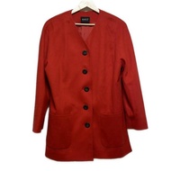 Akris Coat cashmere Red Women Shoulder pads Long sleeves Direct from Japan Secondhand