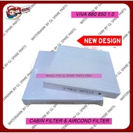 CABIN FILTER (OEM QUALITY) PERODUA VIVA 660,850,1.0 VIVA ELITE (PM2.5/WHITE)(17801-87111) AIRCOND FI