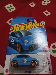Hot wheels FIAT 500e biru