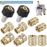 9Pcs Pressure Washer Adapter Set 5000PSI M22 to 3/8inch Quick Connect Fittings for Pressure Washer SHOPSBC2911