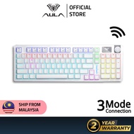 Aula S98 3 Mode Mechanical Keyboard with Knob Hot swap Custom Gasket Bluetooth Gaming Keyboard