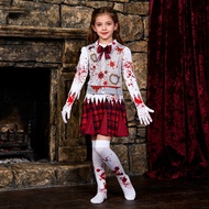 Halloween Costume for Kids Girl Zombie School Girl Costume  Bloody Purim Carnival Vampire Cosplay Cl