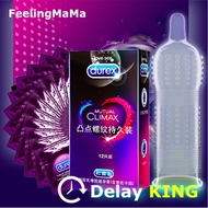 [Private Packaging] Durex Condom Mutual Climax Delay Dotted Ribbed 12pcs Kondom Berduri tahan lama 保