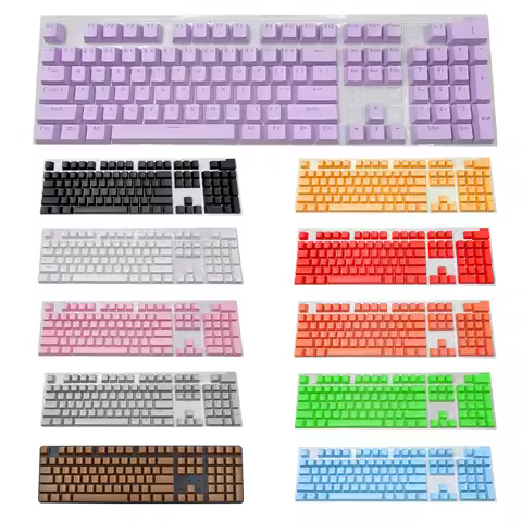 140 Keys Universal Mechanical Keyboard Keycaps Ergonomic Blank Keycaps Keyboard Backlight Replacemen