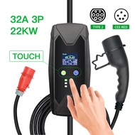 [MLDP] EV Charger 22kw 3 Phase Type 2 Plug EVSE EV Charger Level 2 32A 22kw 380V Wallbox 5m Cable fo