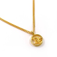 【日本直送 二手美品】Christian Dior 項鍊 Logo 圓形 Vintage 金屬