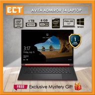 Avita Admiror 14 Laptop (i7-10510U 4.90GHz,1TB SSD,8GB,Intel,14'' FHD,W10) - Pink / Orange / Brown