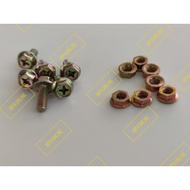 M6 Flange bolt and Nut (number 10 bolt and nut)