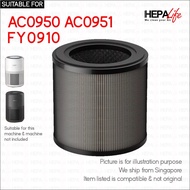Philips AC0950 AC0951 FY0910 Compatible Hepa and Carbon Filter - Hepalife