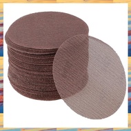 50 Pcs 5 Inch Abranet Sanding Mesh Anti-Clog Hook Loop Dust Free Net Sandpaper 400 Grit Brown Alumin
