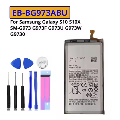 For Samsung Galaxy S10 S10X SM-G9730 SM-G973 G973F G973U G973W EB-BG973ABU 3400mah Mobile Phone Batt