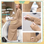 Women's Long 2-Layer Full Body Sunscreen Shirt that blocks UV rays and dissipates heat on both sides