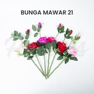 Bunga Mawar Latex Premium / Bunga Mawar Artificial / Bunga Mawar Palsu Plastik / Bunga Mawar 21