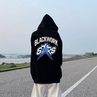 เสื้อสเวตเตอร์มีฮู้ดแบบสวมหัวผู้หญิง INGA American Streetwear R Star Oversize เสื้อคลุมกันหนาวฤดูใบไ