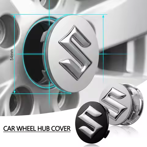 4Pcs/set 54mm Premium Logo Wheel Covers Wheel Center Hub Caps for Suzuki SX4 Alto AX100 Liana Gsxr S