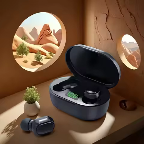 Original Wireless Bluetooth Headset with Mic LED Display Earbuds TWS Earphone Bluetooth Headphones e