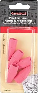 Pencil Eraser Caps 5/Pkg-Pink -888BP