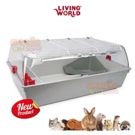 New 2020 Living World Zoo Zone - Gray/Burgundy - Small - 71 cm L x 45.5 cm W x 32.5 cm H (28 x 18 x 