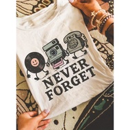 Omen'S Plus Size 90S Retro T-Shirt - 90S Never Forget Pop Culture Vintage Tee with Cassette, Floppy 