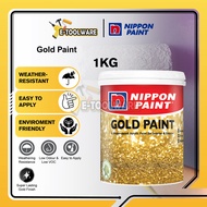 1kg Nippon Gold Paint Acrylic Paint Water Based Interior & Exterior
