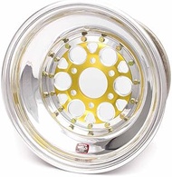 Wheel, Magnum 6-Pin, 15 x 10 in, 6.000 in Backspace, 6 x 5.00 in Bolt Pattern, Aluminum, Gold Anodiz