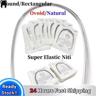 100Pcs Dental Orthodontic Arch Wire Niti Archwires Stainless Steel Round Rectangular Wires Natural/O