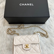 Chanel 白色 豆腐包 附原盒 防塵袋